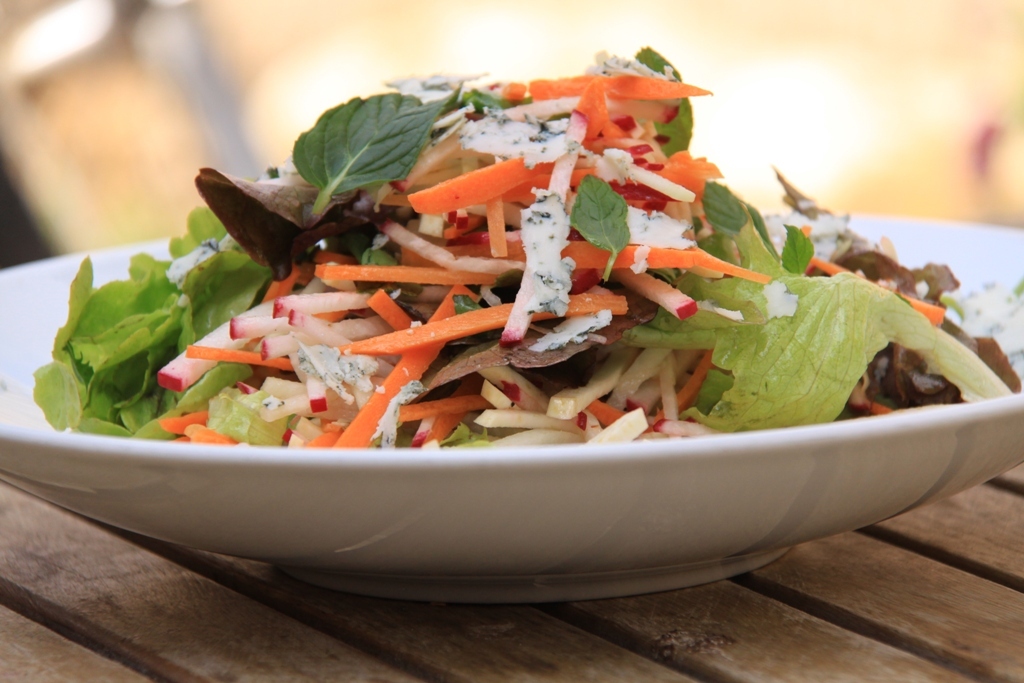 סלט שורשים עם גבינת רוקפור, צילום עדי ליבמן